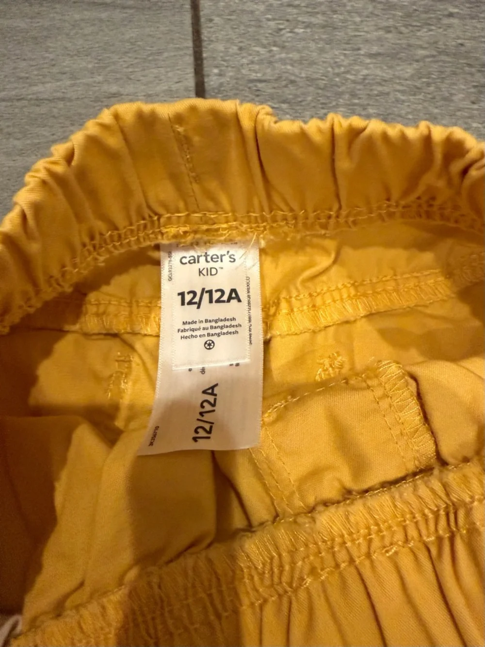 Carter's Bright Yellow Drawstring Kids Shorts
